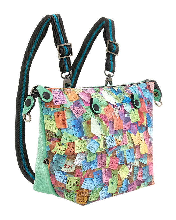 Gabs Trasformabile Hobo Shopper Tote Bauletto Zaino Multicolore in Pelle 3