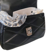 Gaelle Borsa a tracolla Mini Shoulder Strap Perle E Charms nero ecopelle