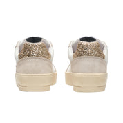 2Star Sneakers Donna New Star con Tomaia in Pelle Bianco/Beige Effetto Used