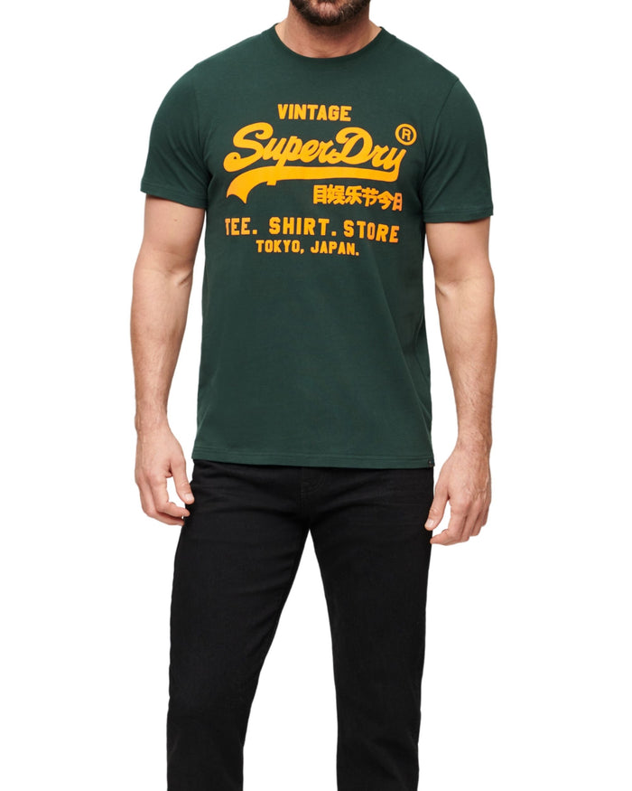 Superdry T-Shirt Neon VL Cotone Verde 3
