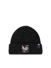 Goorin Bros. Cuffia Beanie 'Total Black Rooster' in Misto Acrilico Nero Unisex