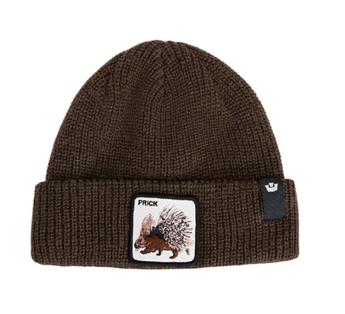 Goorin Bros. Cuffia Beanie 'The Prick' in Misto Acrilico Marrone Scuro Unisex