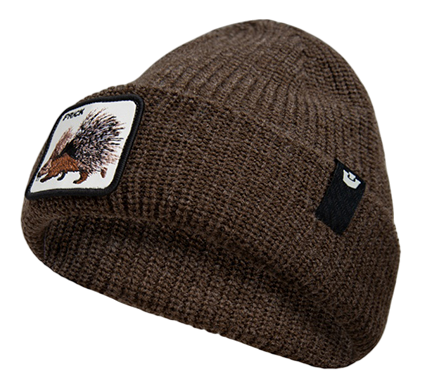 Goorin Bros. Cuffia Beanie 'The Prick' in Misto Acrilico Marrone Scuro Unisex