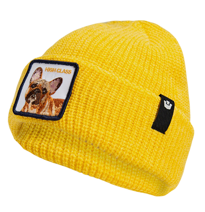 Goorin Bros. Cuffia Beanie 'High Class Dog' in Misto Acrilico Giallo Beam Unisex
