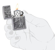 Zippo Ricaricabile, Antivento, Made In Usa Argento Unisex