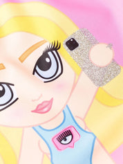 Chiara Ferragni Monokini Pezzo Unico Con Stampa Bambolina Rosa Donna