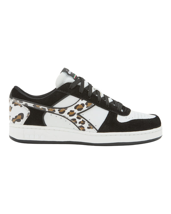 Diadora Sneakers Magic Basket Low Panther Suede Bianco