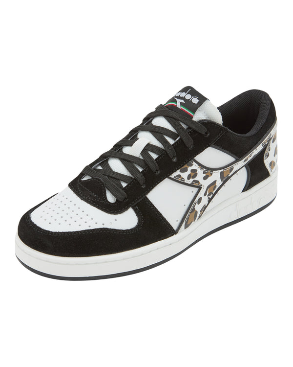 Diadora Sneakers Magic Basket Low Panther Suede Bianco-2