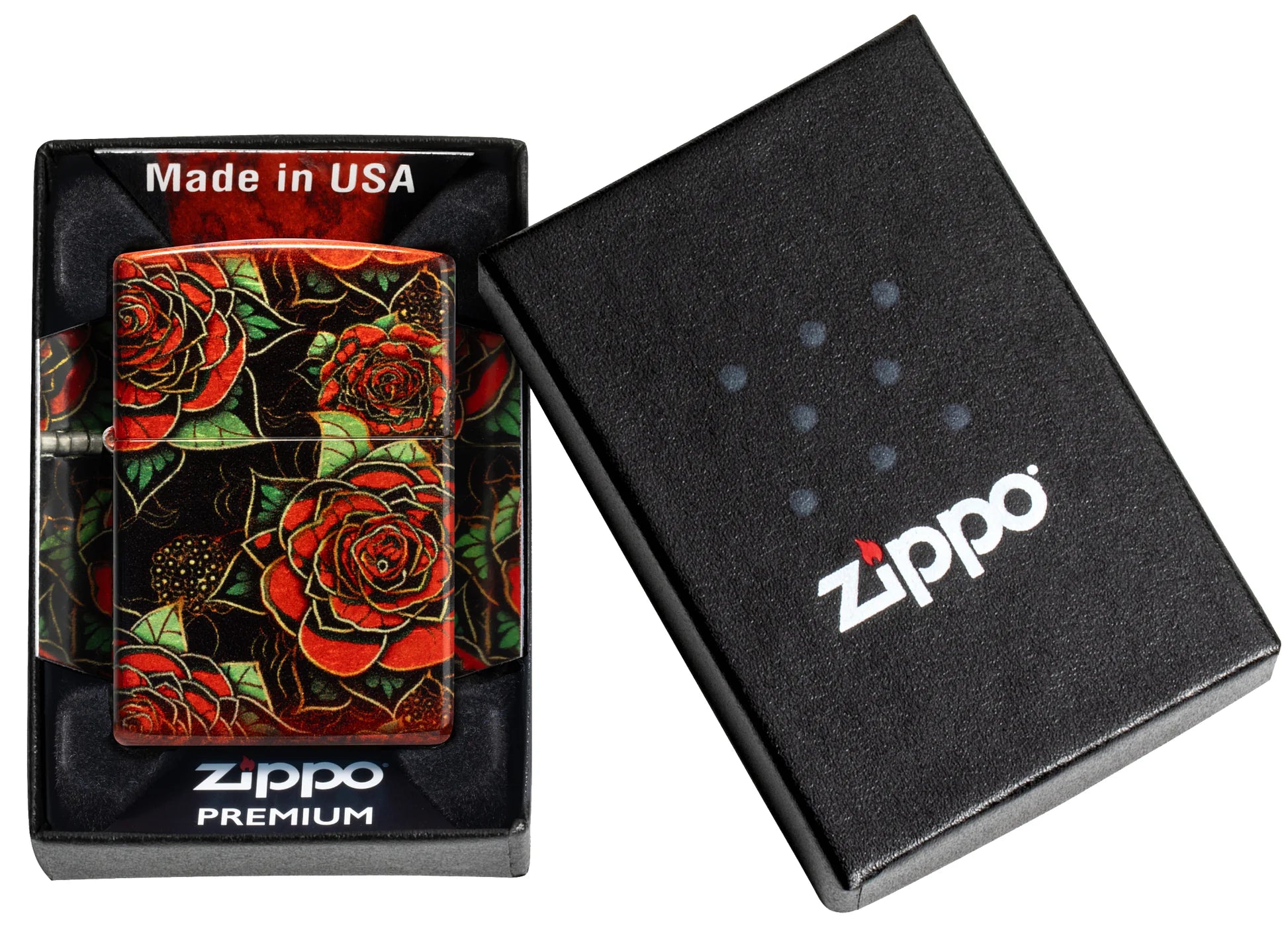 Zippo accendino Special Limited Edition 46849 roses bouquet tatoo 360°
