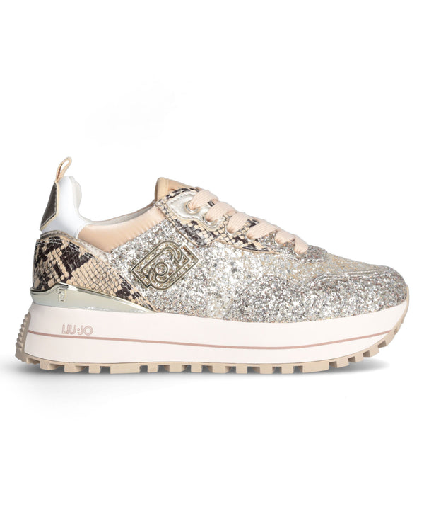 Liu Jo Sneakers Pelle Beige Donna