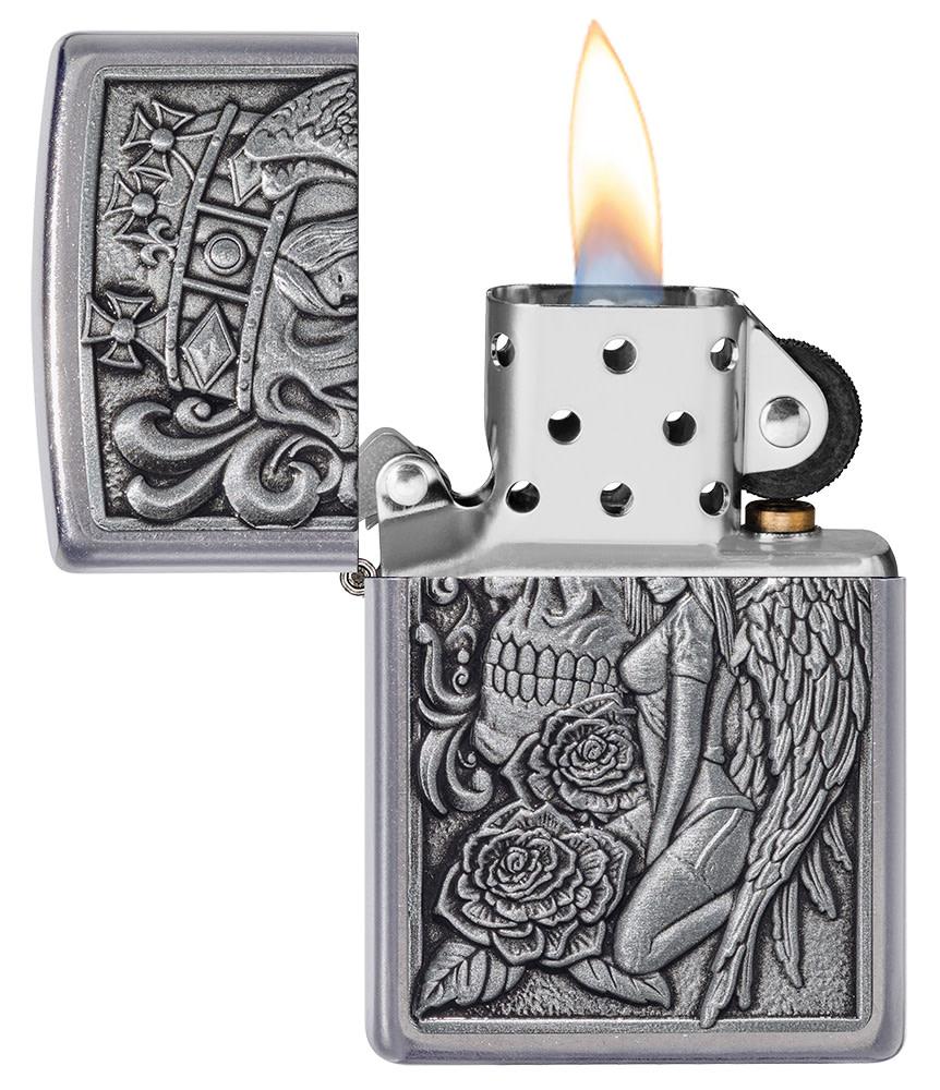 Zippo Ricaricabile, Antivento, Made In Usa Argento Unisex