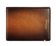 S.t.dupont pelle uomo 6 slot carte credito 190200 marrone antico
