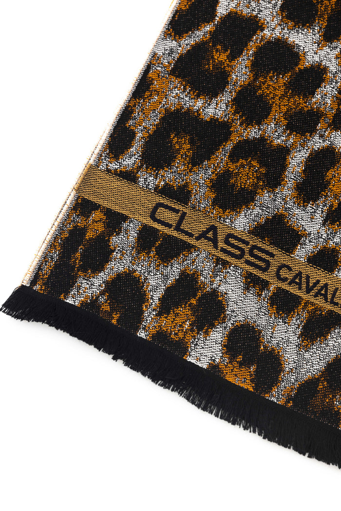 Cavalli Class Uomo Donna Stola 36x180 Misto Lana Multicolore Unisex 3