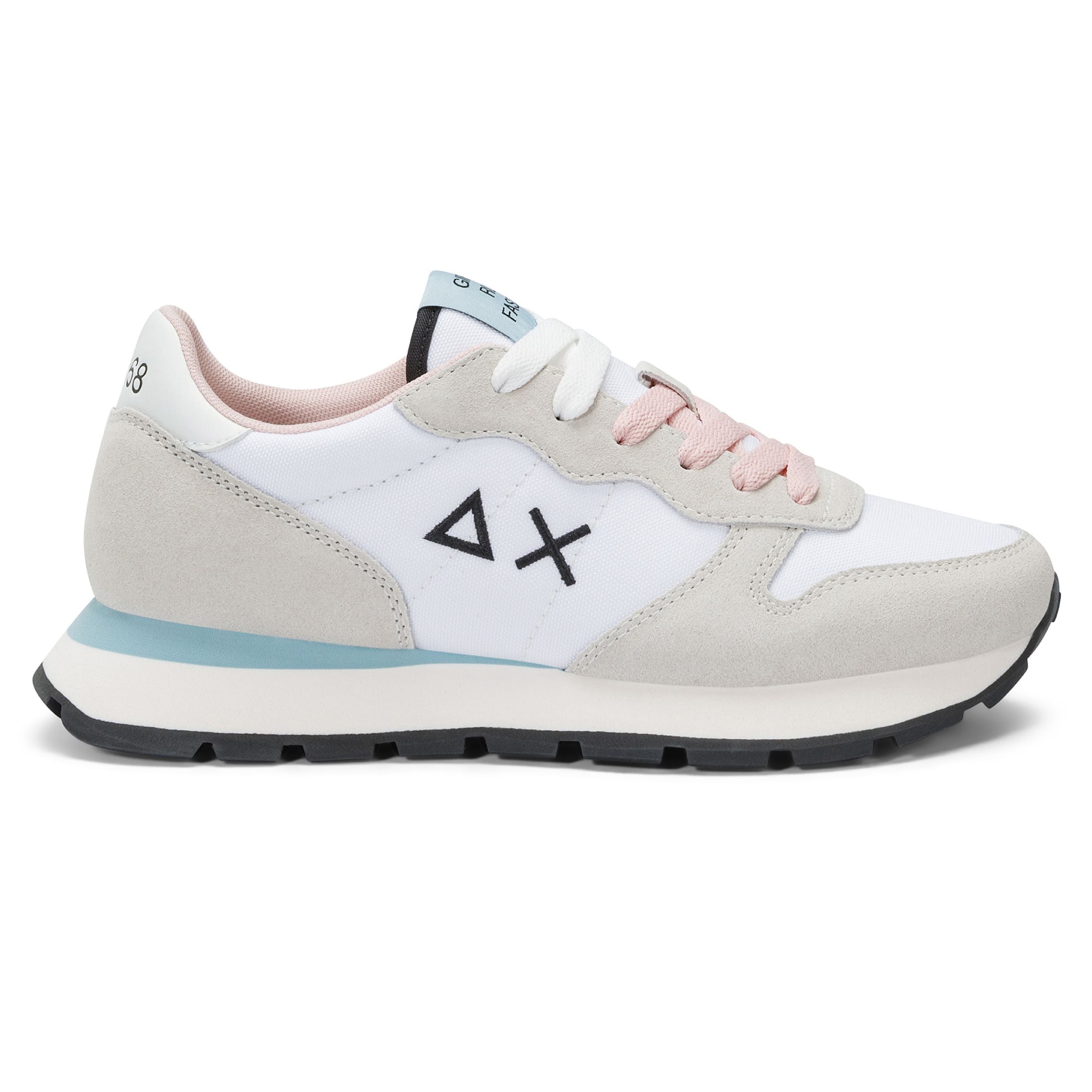 Sun68 Sneaker Casual Ally Solid Z45201 Pelle e Tessuto Bianco Donna