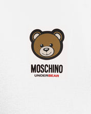 Moschino Underbear Logo Stretch Jersey Cotone Bianco