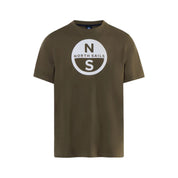 North Sails T-shirt maglia maglietta 692972 BASIC Big Logo 0441 olive