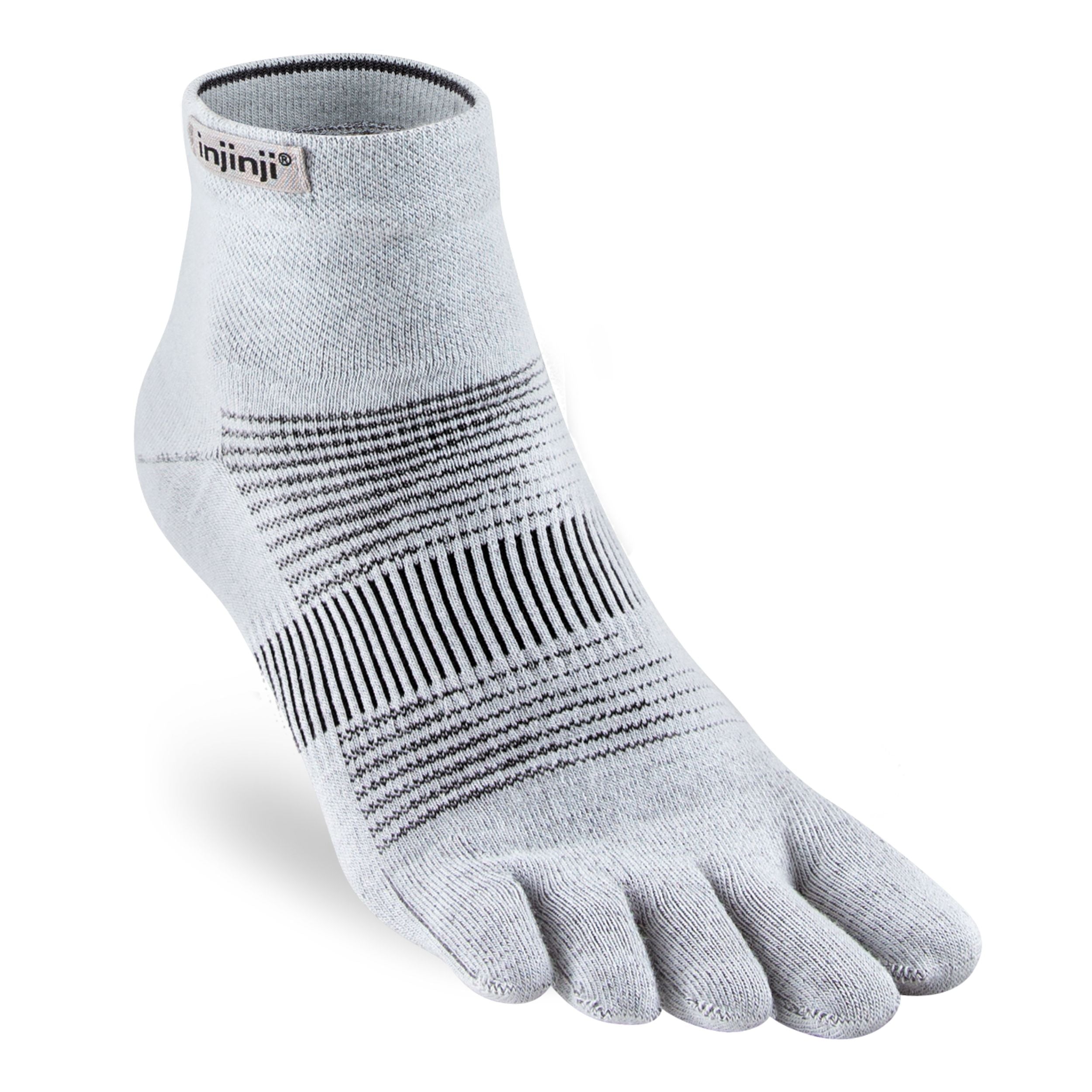 Injinji calze 5 dita da corsa Run Lightweight Mini-Crew CoolMax EcoMade grigio 281130