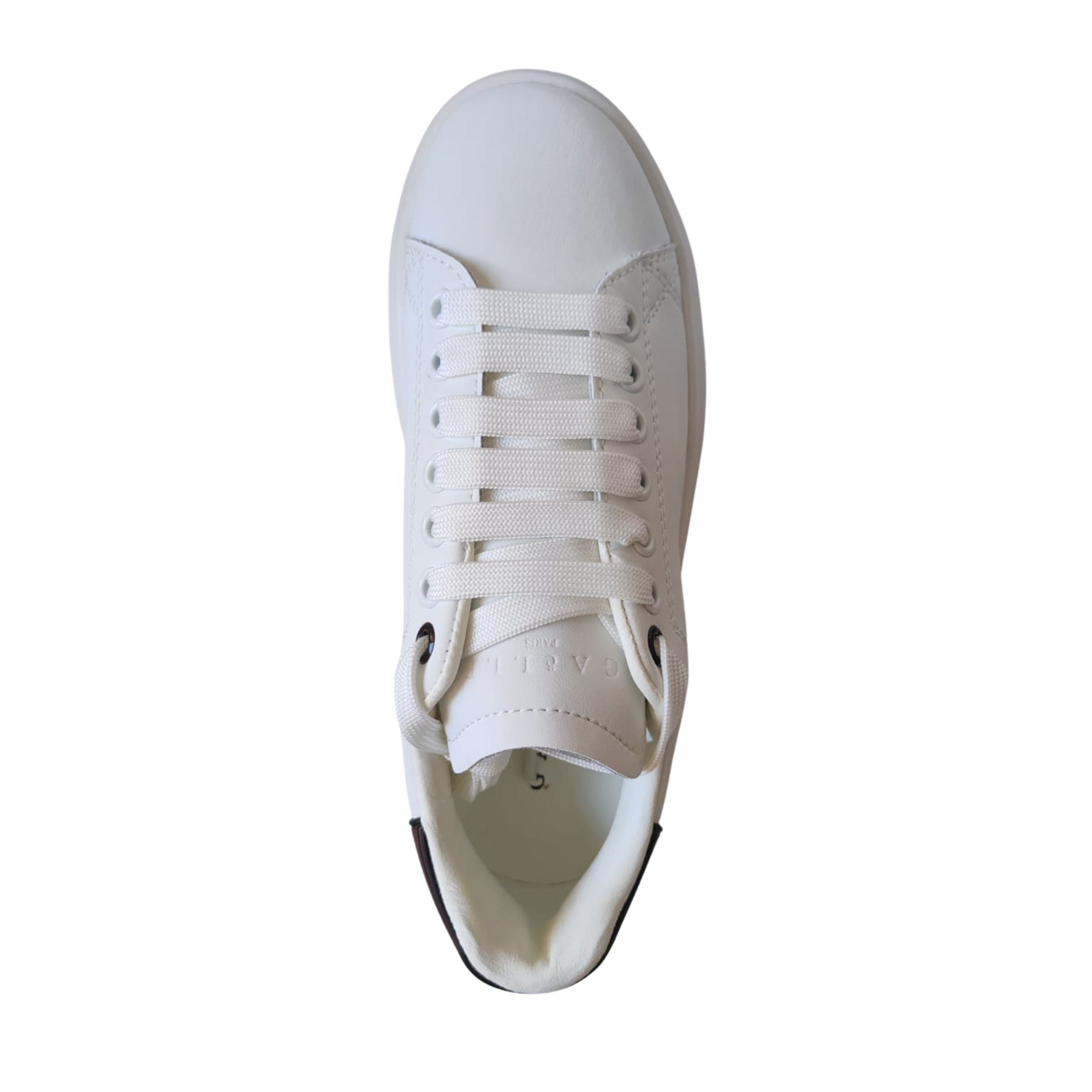 Gaelle Paris Scarpe Sneaker Addict in Pelle Marrone Bruciato Donna