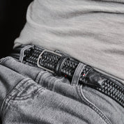 La Boucle cintura intrecciata pelle italiana intarsiata premium box regalo Milano nero