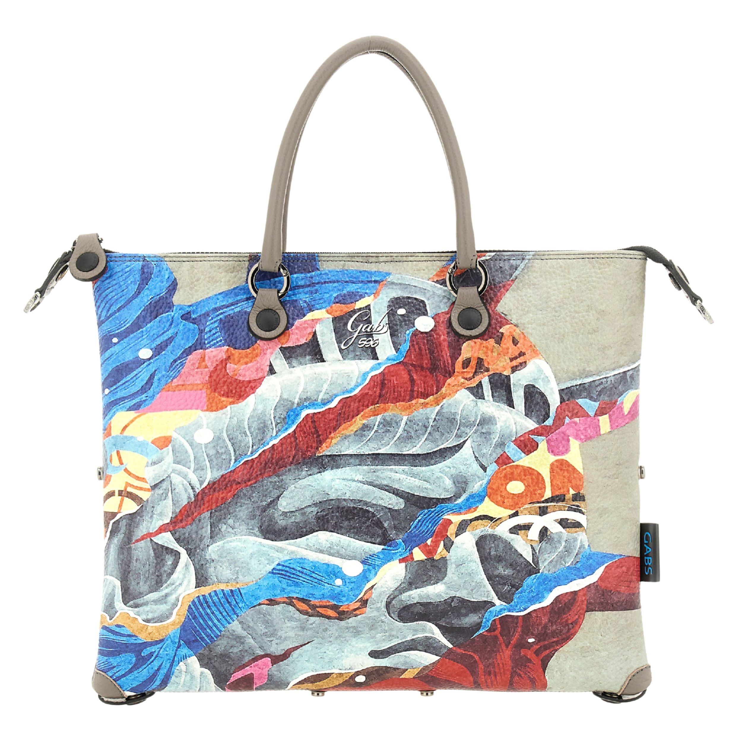 Gabs G3 Plus M Basic Borsa Zaino Trasformabile Hobo Shopper Tote Bauletto in Pelle Stampa 596