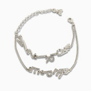Patrizia Pepe Bracciale in Metallo Colore Argento e Cristallo Donna