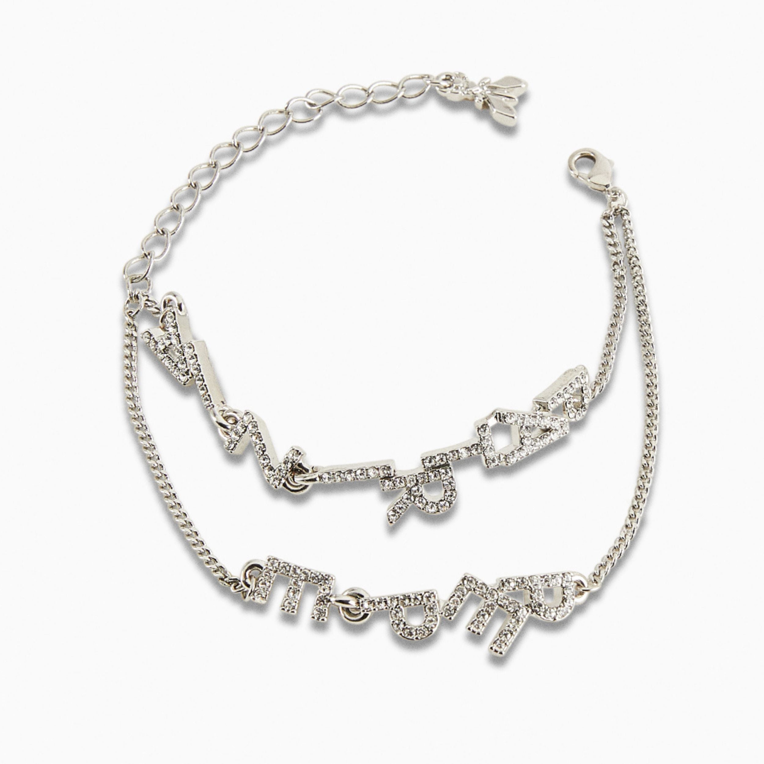 Patrizia Pepe Bracciale in Metallo Colore Argento e Cristallo Donna
