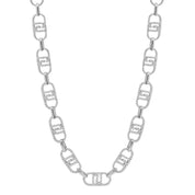 Liu Jo collana girocollo acciaio inossidabile logo e strass 45 cm LJ2621 monogram