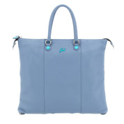 Gabs G3 Plus M Basic Borsa Zaino Trasformabile Hobo Shopper Tote Bauletto in Pelle Blu Ardesia