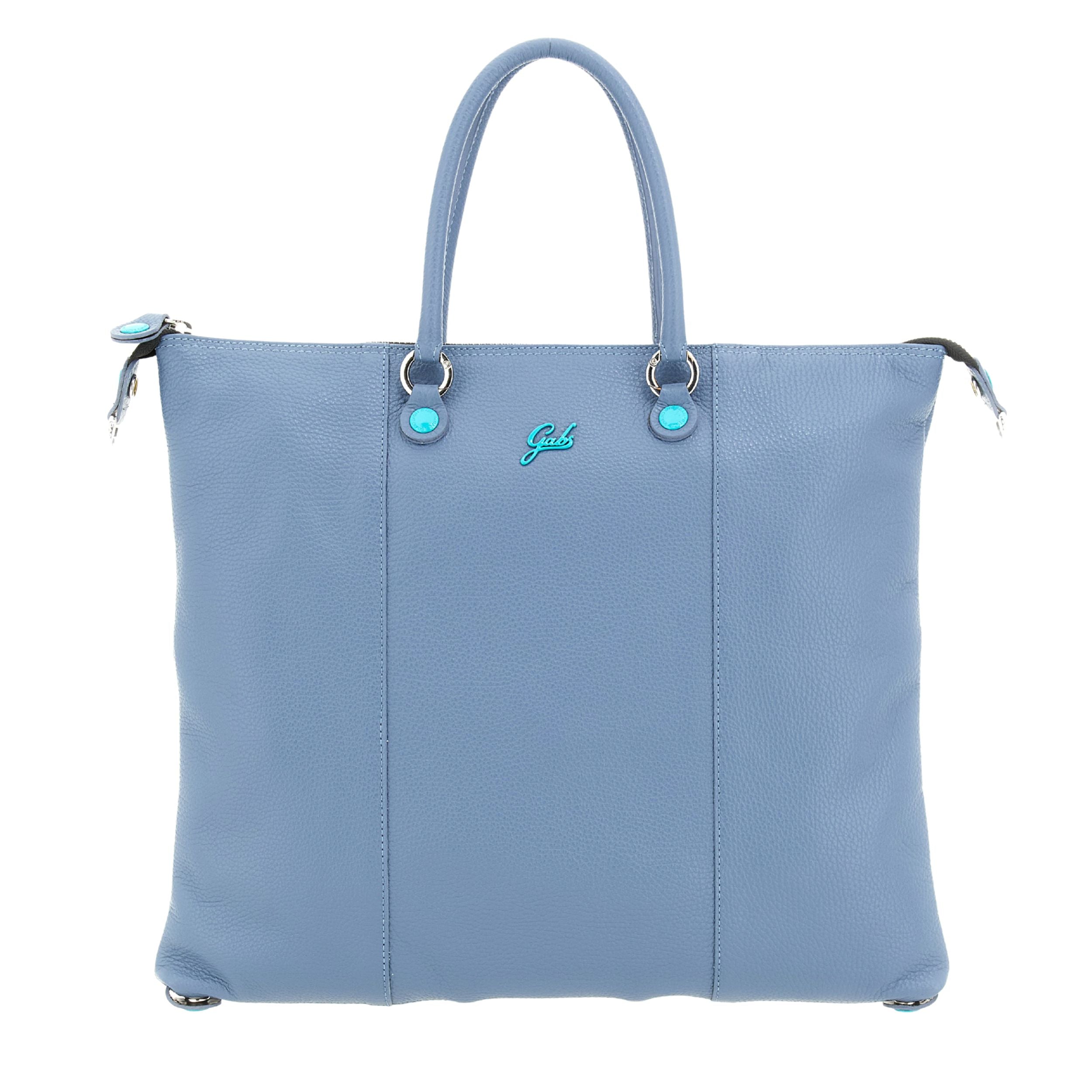 Gabs G3 Plus M Basic Borsa Zaino Trasformabile Hobo Shopper Tote Bauletto in Pelle Blu Ardesia