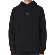 Disclaimer Felpa con Cappuccio Cotone Nero Bianco Logo Graffiti Uomo 55145