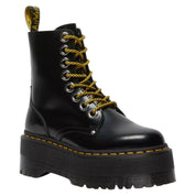 Dr. Martens Stivale con Platform Jadon Max Black Buttero in Pelle Nero Donna