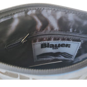 Blauer Borsa Pochette Coney Clutch Donna Uomo sling polso nylon cerato grigio silver