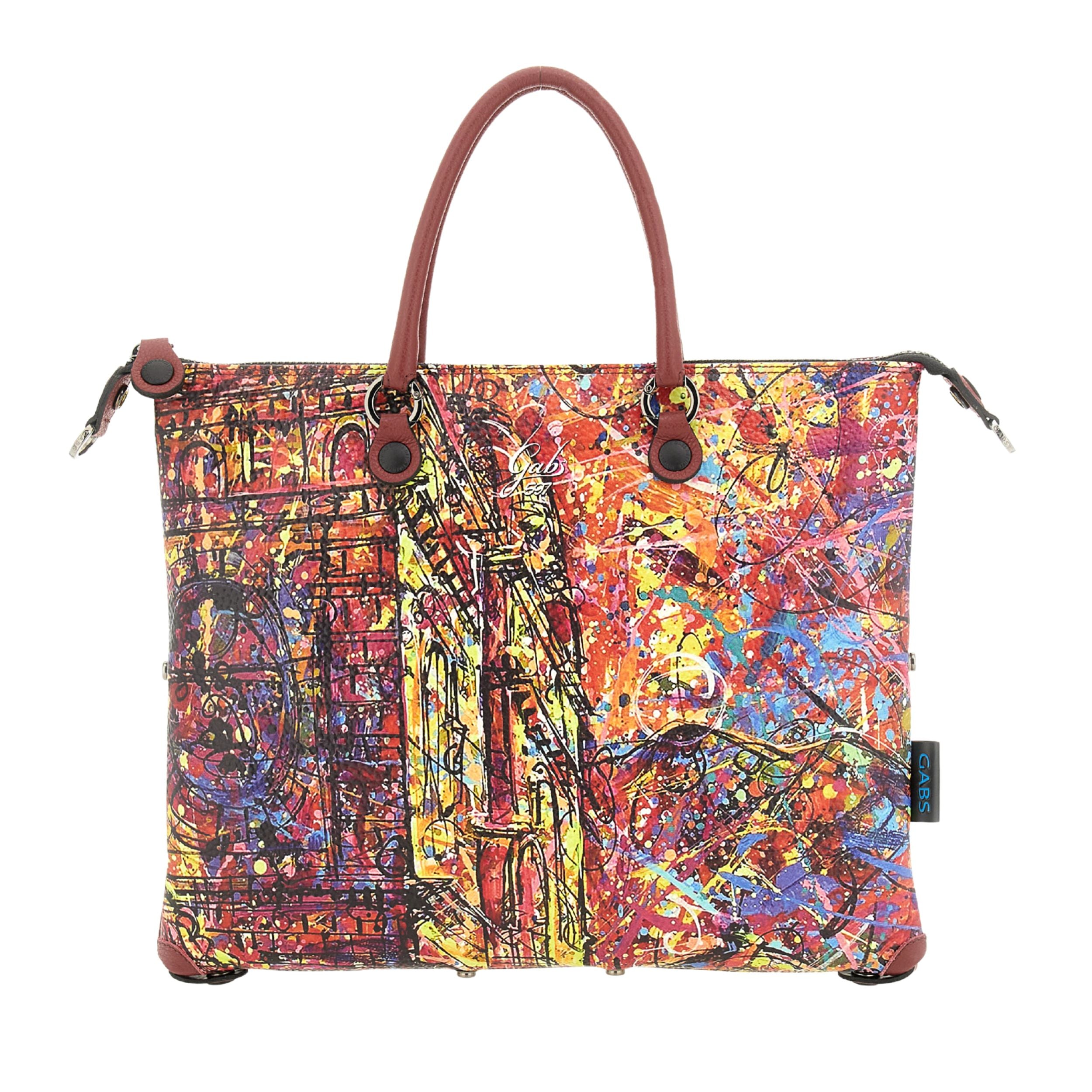 Gabs G3 Plus M Basic Borsa Zaino Trasformabile Hobo Shopper Tote Bauletto in Pelle Stampa 597