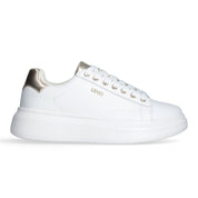 Liu Jo Scarpe Babol 01 Sneakers bianco pelle logo oro