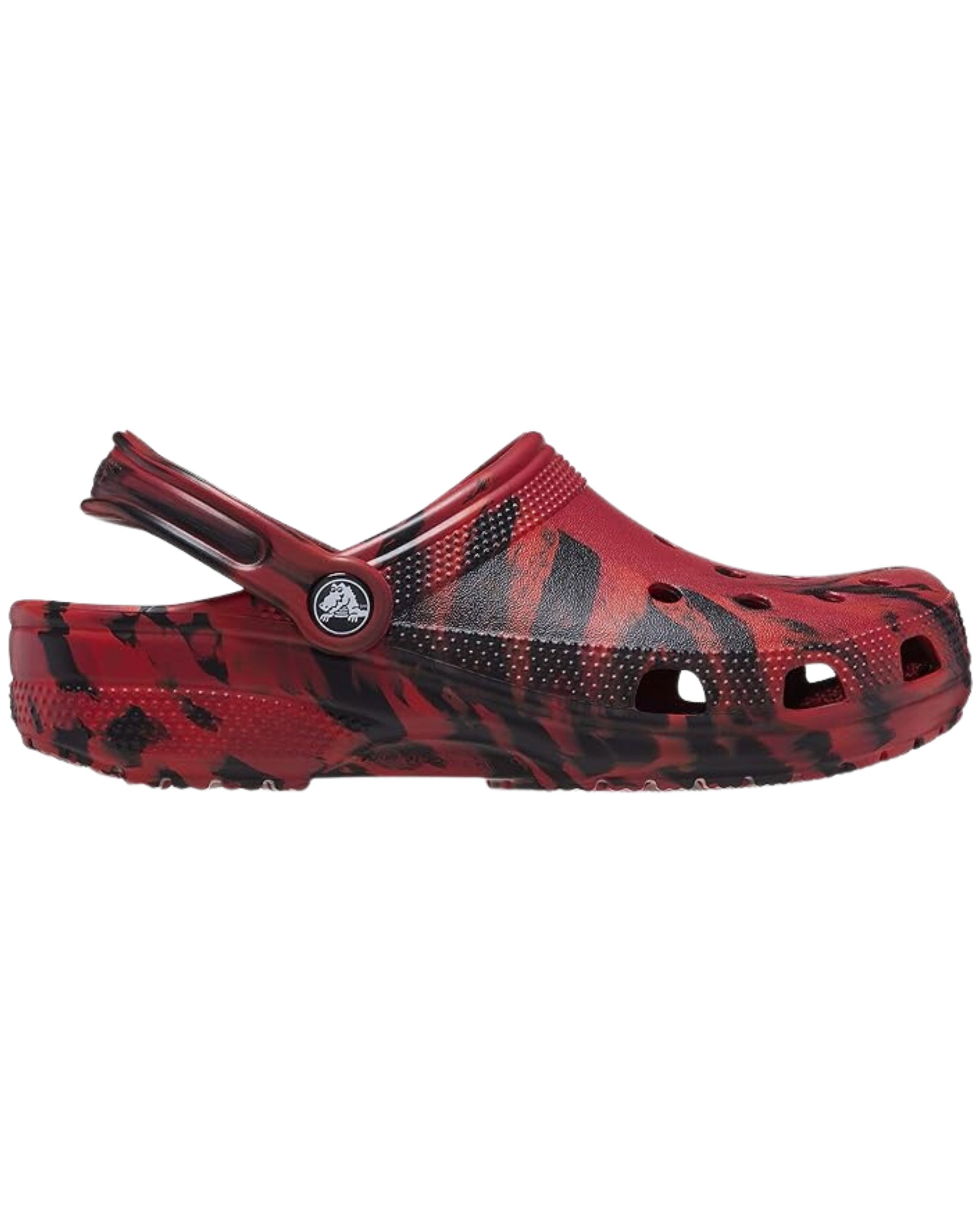 Crocs Zoccolo Sabot Effetto Marmo in Eva Rosso