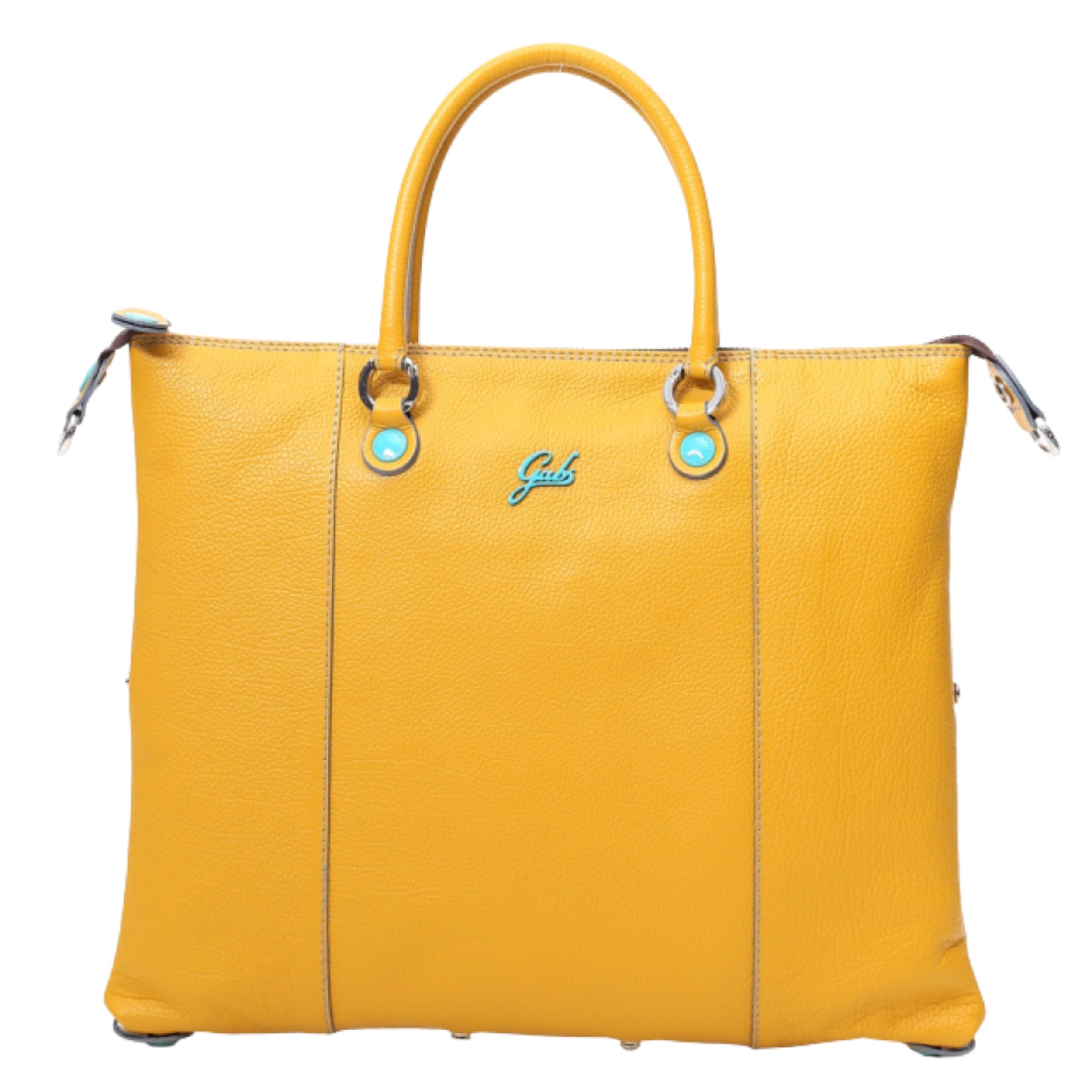 Gabs Borsa Donna trasformabile G3 PLUS L BULL BASIC Shopper Trasformabile Zaino GIALLO ORZO