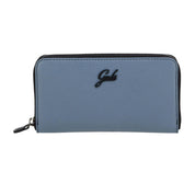 Gabs Portafoglio con portamonete e slot card con zip in Pelle Gmoney17 Bull Black Blu Ardesia