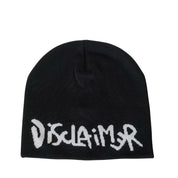 Disclaimer berretto cuffia beanie hat uomo donna black cotone 100% tricot 55200