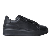 Gaelle Paris Scarpe Sneaker Addict in Pelle Nero all black Donna 01450