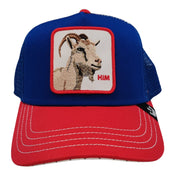 Goorin Bros. Cappellino Baseball Collection Patch Capra 'Him' Blu Rosso Unisex