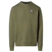 North Sails Felpa manica lunga girocollo CREWNECK SWEATSHIRT verde militare 691220