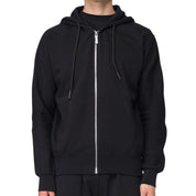 Disclaimer Felpa Con Cappuccio Full zip in Cotone Nero Uomo 55106