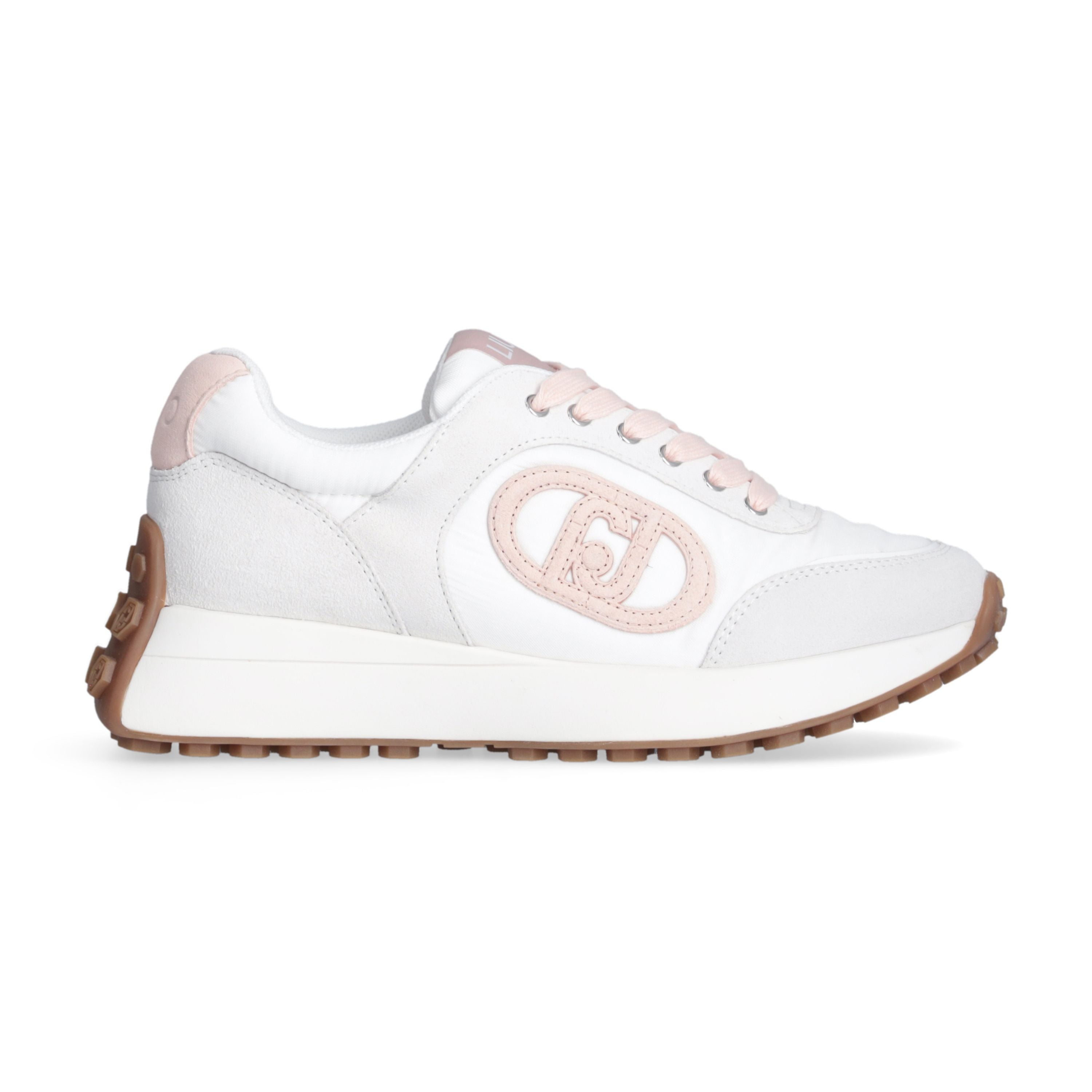 Liu Jo Scarpe Lolo 17 Sneakers in Pelle bianco rosa