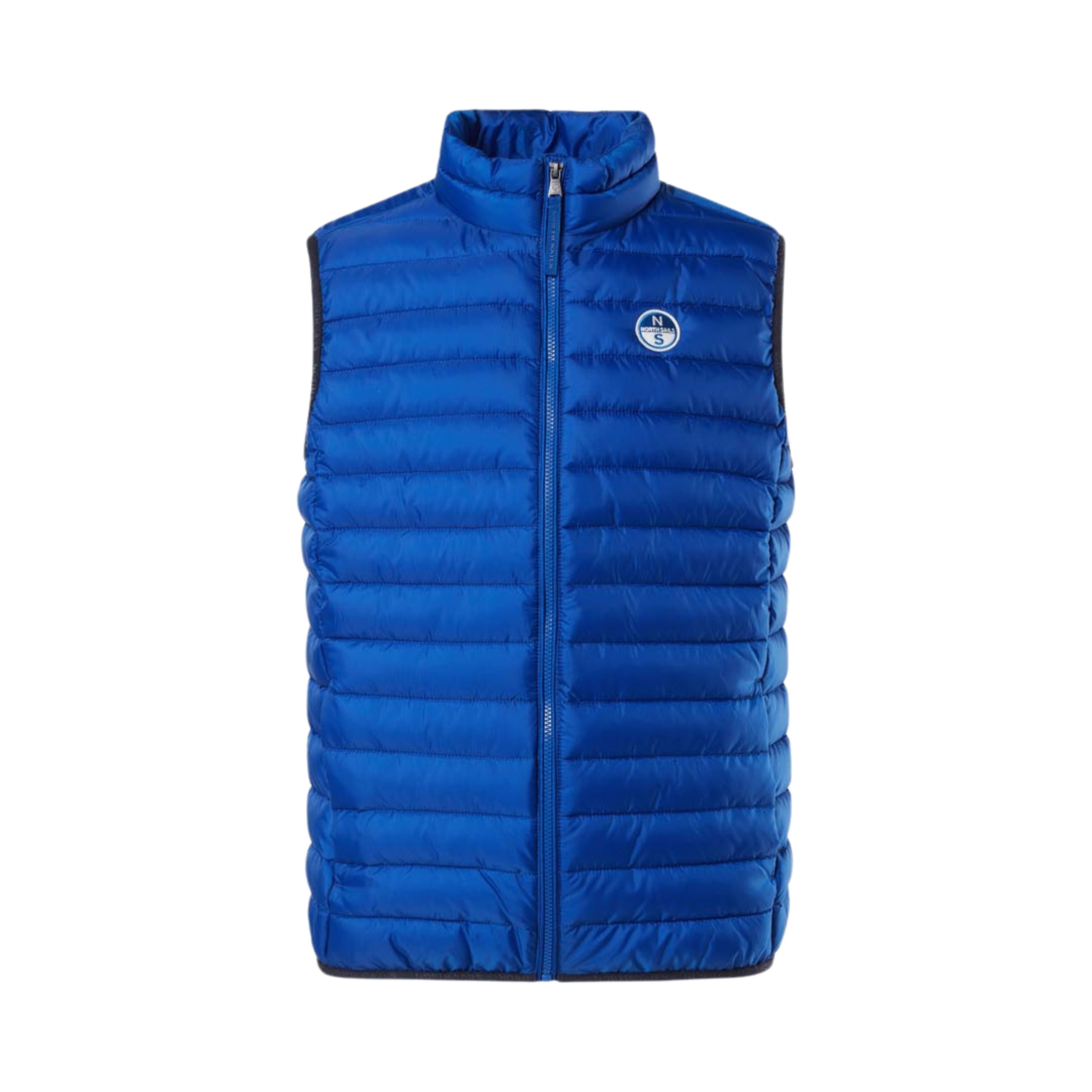 North Sails Gilet Smanicato Zip Crozet Vest tecnico outdoor antivento Tech 603272 surf blu 0831