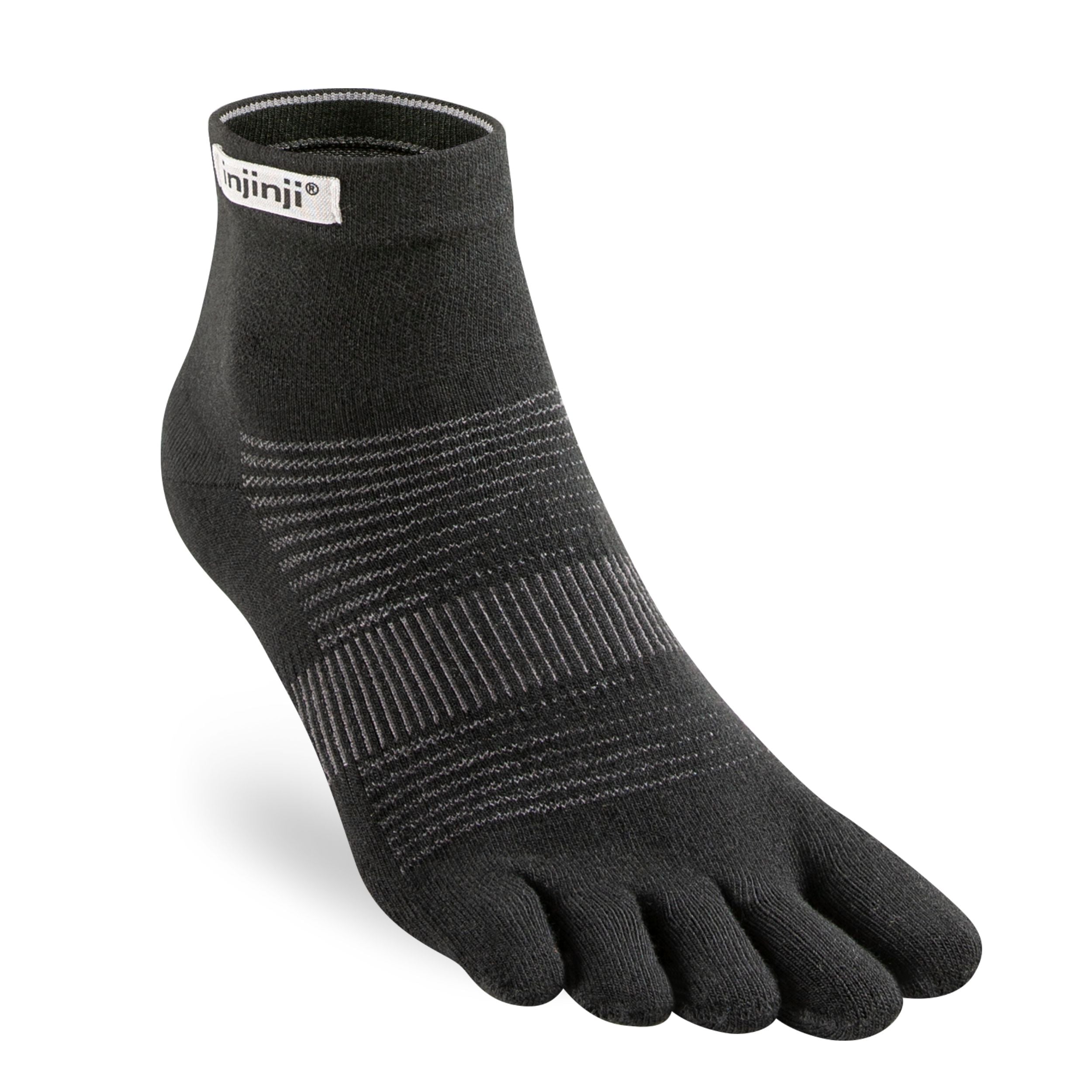 Injinji calze 5 dita da corsa Run Lightweight Mini-Crew CoolMax EcoMade nero 281130
