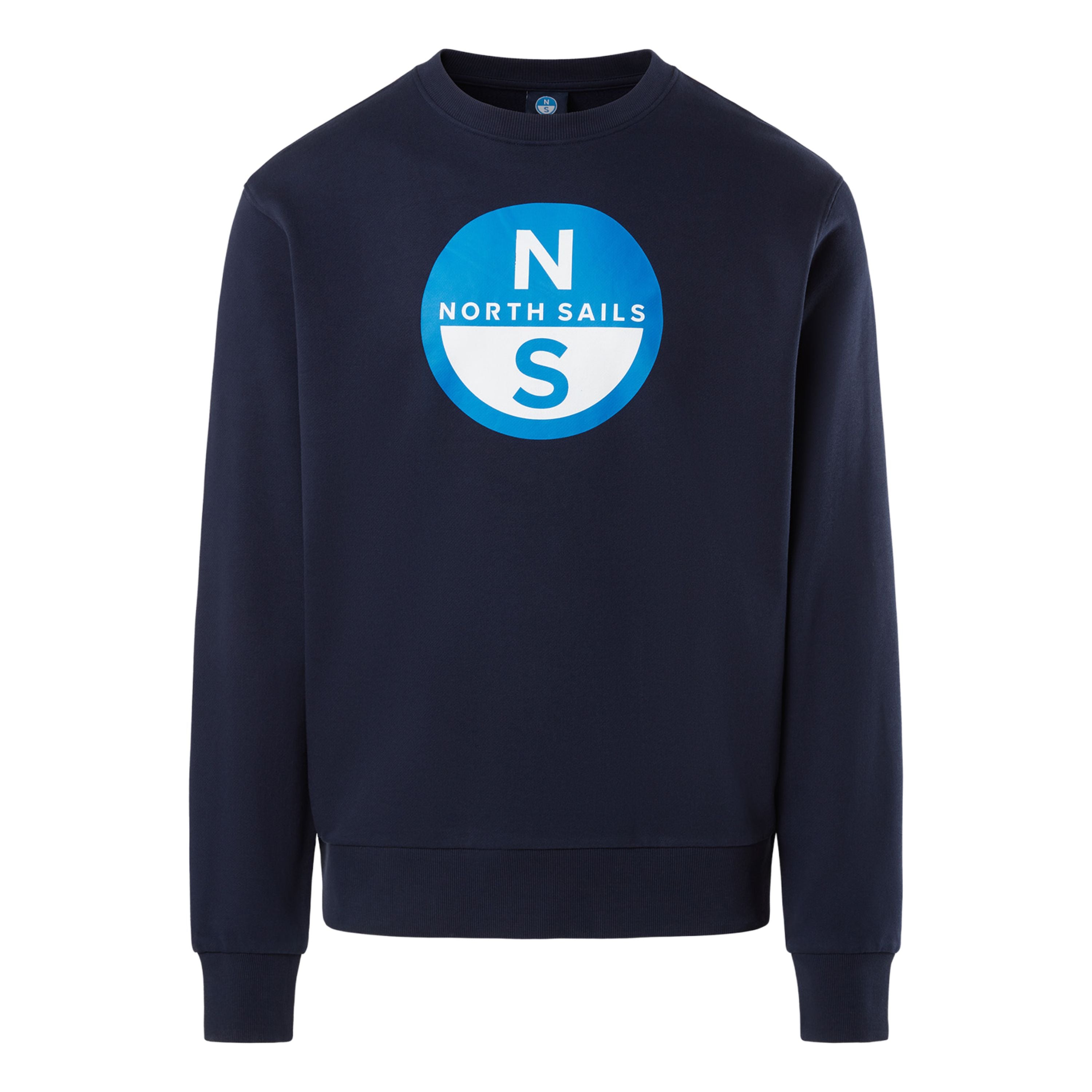 North Sails Felpa manica lunga girocollo CREWNECK SWEATSHIRT Big Logo 691222 Blu