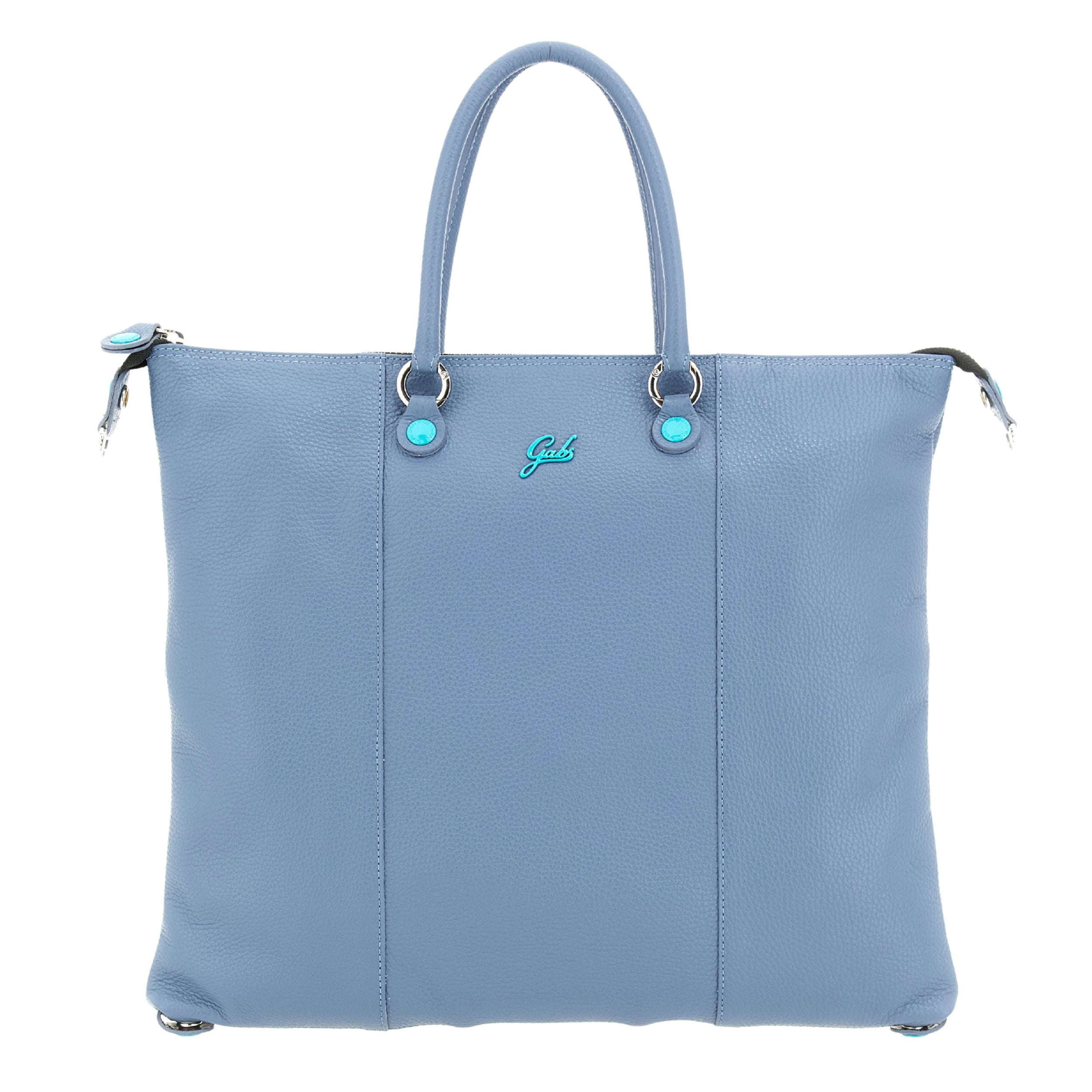 Gabs Borsa Donna trasformabile G3 PLUS L BULL BASIC Shopper Trasformabile Zaino BLU ARDESIA