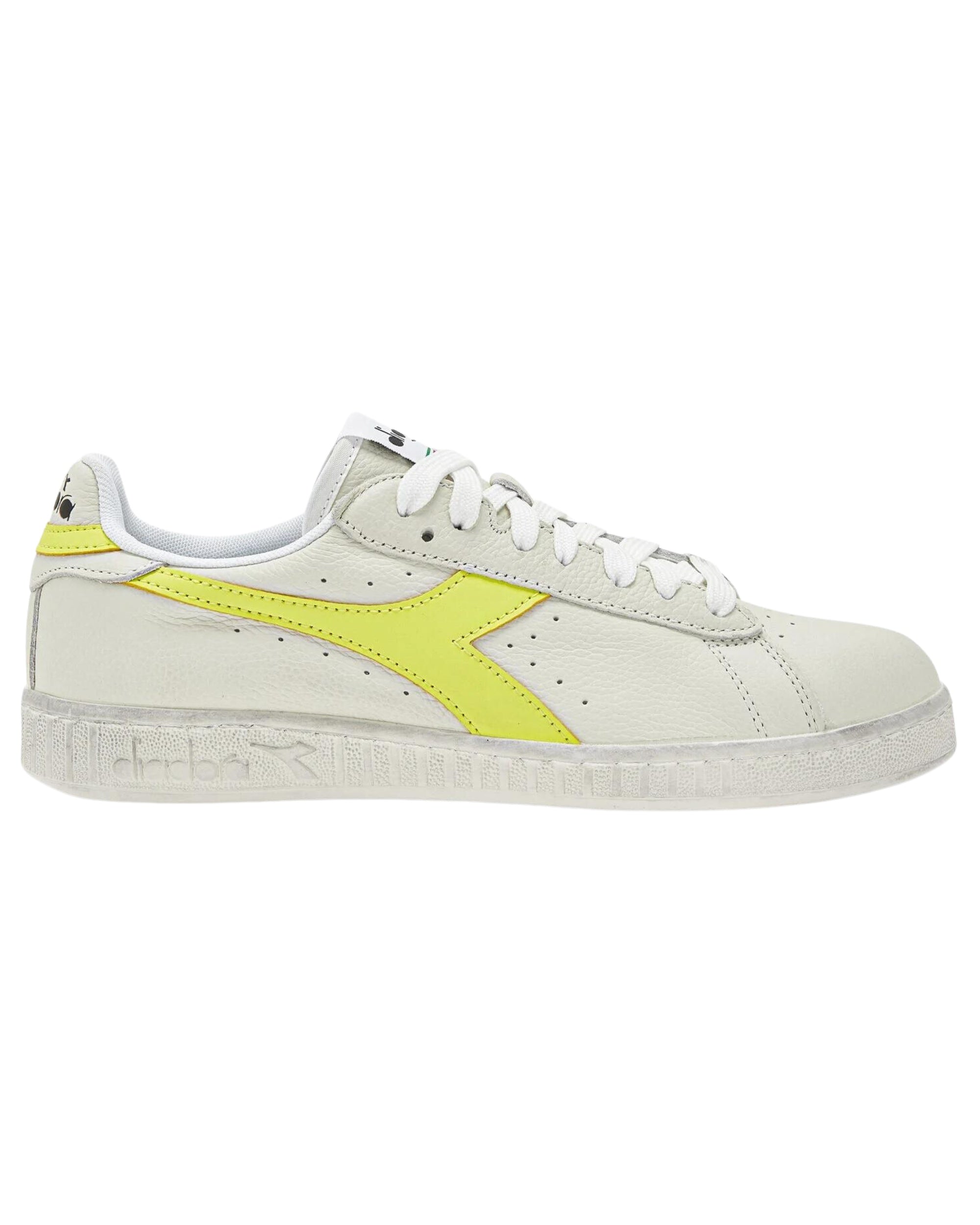 Diadora Sneakers Game L Low Fluo Waxed Pelle Bianco