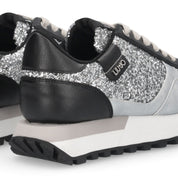 Liu Jo Scarpe Evelyn 915 Sneakers glitter argento bianco laminate