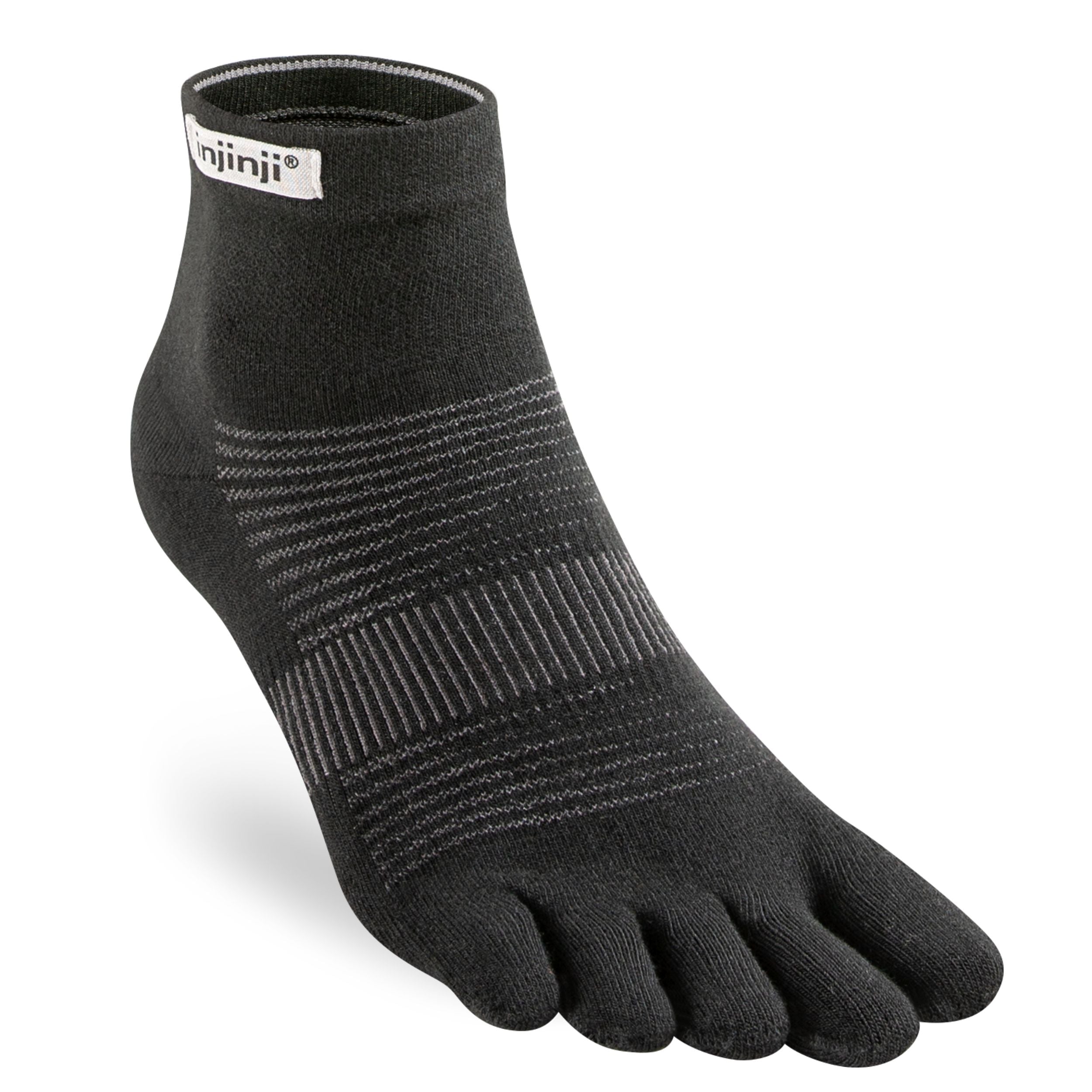 Injinji calze 5 dita da corsa Run Original Weight Mini-Crew CoolMax EcoMade nero 282130